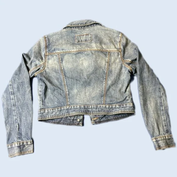 Women’s Gap 1969 Cropped Denim Jean Jacket SZ Small - Picture 2 of 6